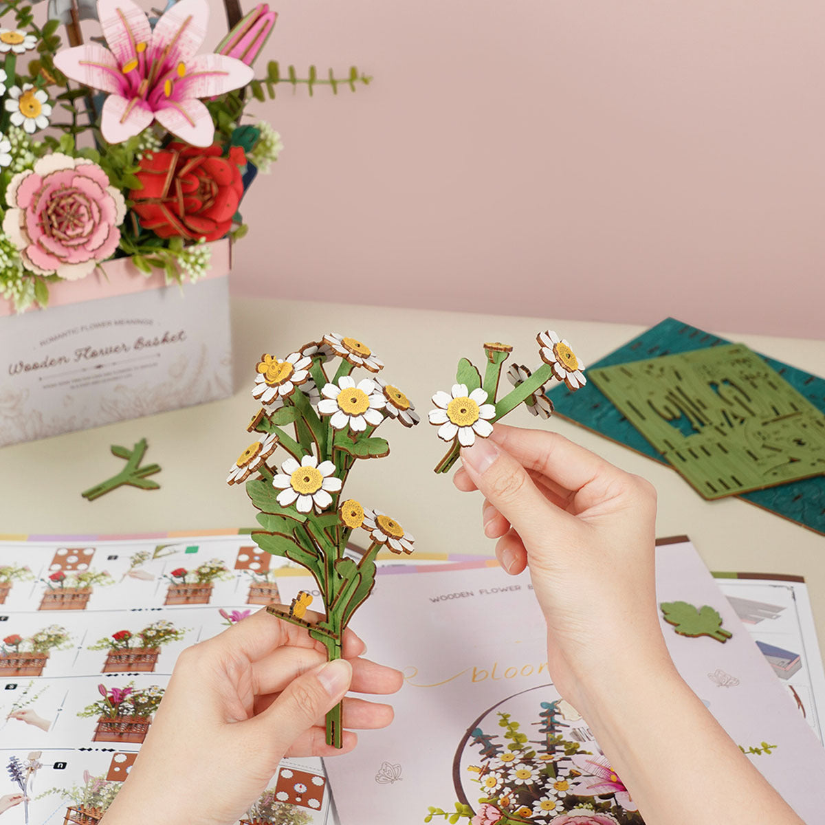 Wooden Flower Basket TW03H
