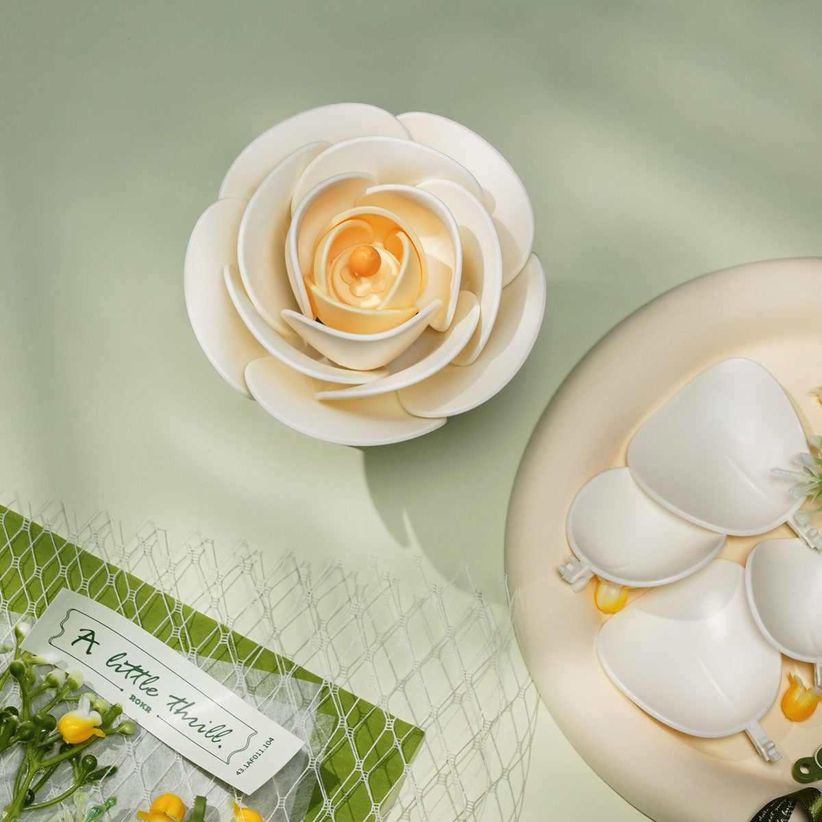 ROKR DIY 3D Puzzle Model - White Camellia AF011