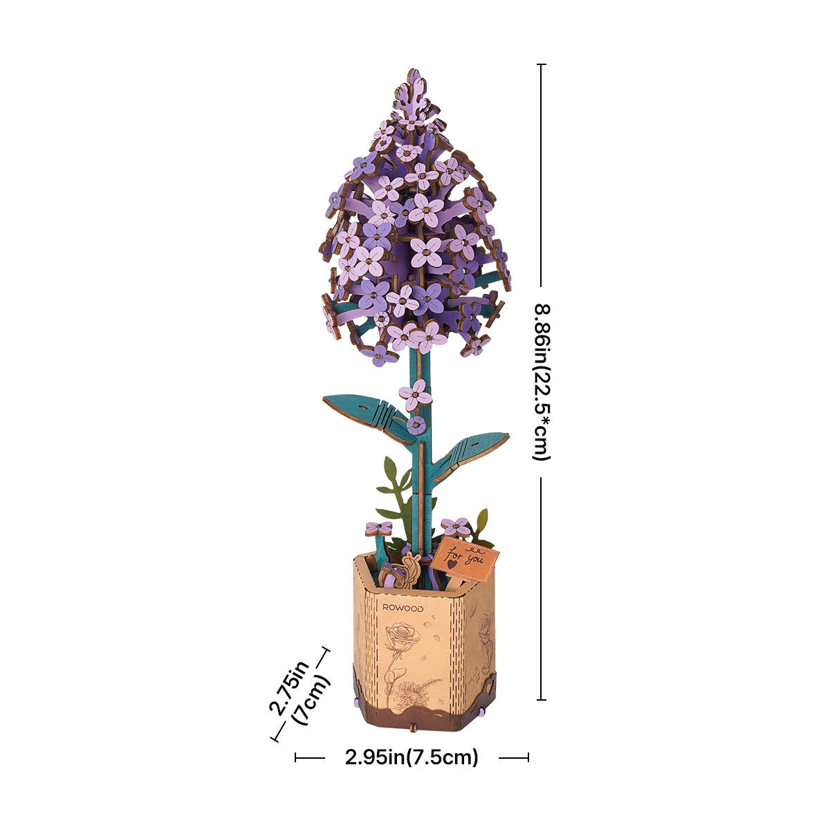 Wooden Flower Lilac TW021