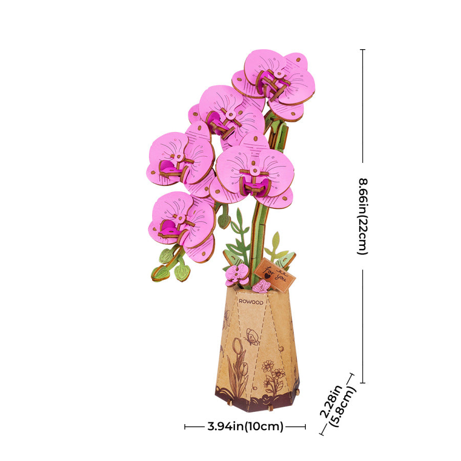 Wooden Flower Purple Moth Orchid TW091