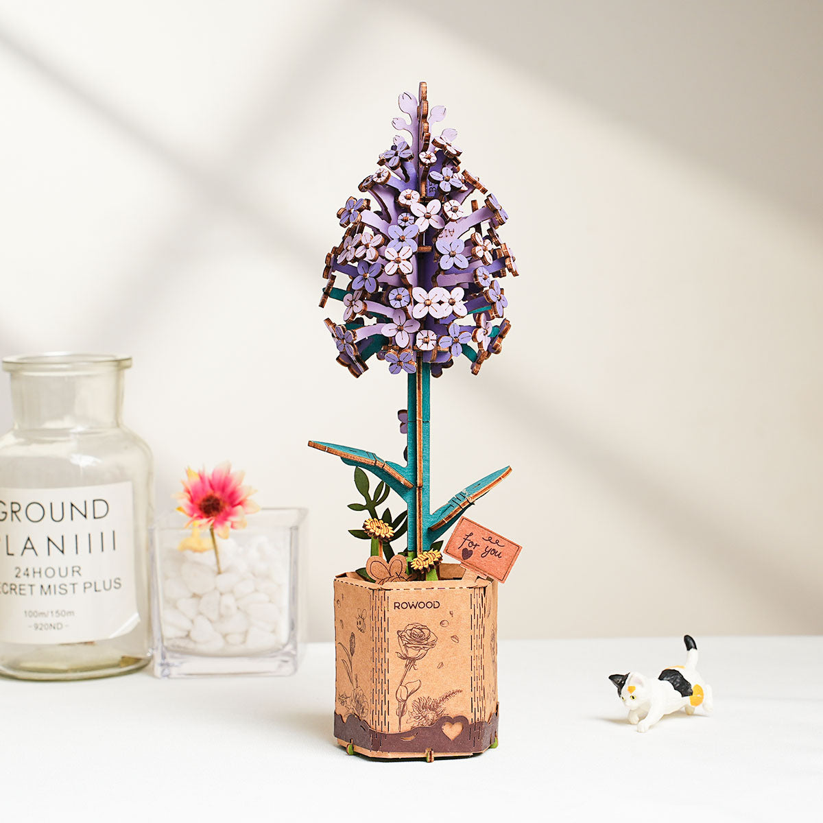 Wooden Flower Lilac TW021
