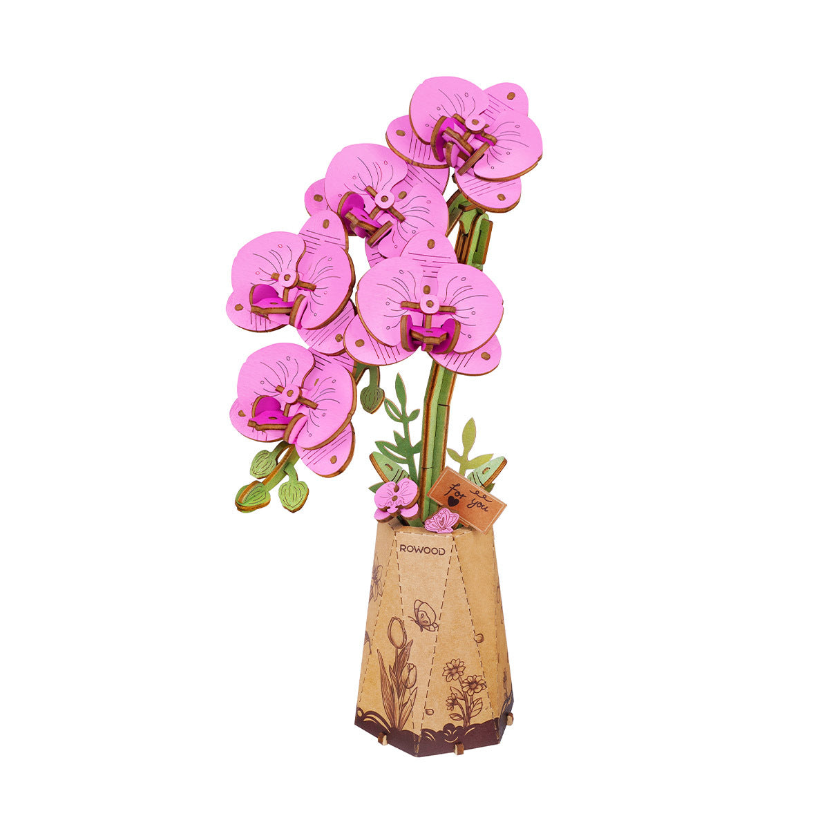 Wooden Flower Purple Moth Orchid TW091
